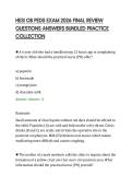 HESI OB PEDS EXAM 2026 FINAL REVIEW&NewLine;QUESTIONS ANSWERS BUNDLED PRACTICE&NewLine;COLLECTION&NewLine;