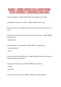EXAM 1 TERM 3 PNVN 1631 QUESTIONS WITH CORRECT ANSWERS 2026-2027