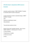MIS 301 Exam 1 Questions With Correct Answers