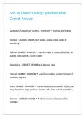 MIS 301 Exam 1 Reinig Questions With Correct Answers&period;