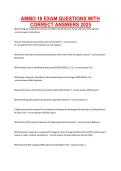 AMMO 18 Exam Questions with Correct Answers 2025 &vert; Complete Study Guide & Verified Exam Preparation Material