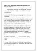 Bio 2 FINAL exam review &lpar;mastering&rpar; Questions With Complete Solutions