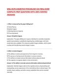 WGU D570 COGNITIVE PSYCHOLOGY OA FINAL EXAM COMPLETE PREP QUESTIONS WITH 100&percnt; VERIFIED ANSWERS 2026&sol;2027
