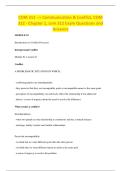COM 312 --> Communication & Conflict&comma; COM &NewLine;312 - Chapter 1&comma; com 312 Exam Questions and &NewLine;Answers 
