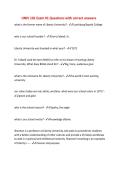 UNIV 101 Exam &num;1 Questions with correct answers