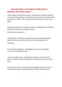 Univ 101 Liberty's 6 Foundational Skills Exam &num;1&NewLine;Questions with correct answers