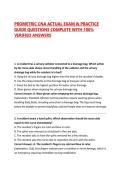 PROMETRIC CNA ACTUAL EXAM & PRACTICE GUIDE QUESTIONS COMPLETE WITH 100&percnt; VERIFIED ANSWERS 2026&sol;2027