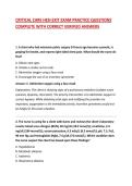 CRITICAL CARE HESI EXIT EXAM PRACTICE QUESTIONS COMPLETE WITH CORRECT VERIFIED ANSWERS 2026&sol;2027