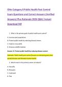 Ohio Category 8 Public Health Pest Control &NewLine;Exam Questions and Correct Answers &lpar;Verified &NewLine;Answers&rpar; Plus Rationale 2026 Q&A&vert; Instant &NewLine;Download Pdf
