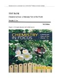 TEST BANK FOR Chemistry in Focus&colon; A Molecular View of Our World 7th Edition by Nivaldo Tro &comma; ISBN&colon; 9781337399692 &vert;Chapter 1-19&vert; Complete Questions with Verified Answers&comma; Guide A&plus;