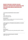 BIOLOGY 1000 EXAM &num;2 REVIEW&colon; CELLULAR ENERGETICS&comma; PHOTOSYNTHESIS&comma; RESPIRATION&comma; AND CELL STRUCTURE COMPLETE QUESTIONS WITH ANSWERS