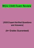 WGU C949 Exam Review&colon; Complete Study Guide&comma; Data Structures & Algorithms Practice Questions PDF