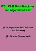 WGU C949 Data Structures and Algorithms Exam&colon; Complete Study Guide&comma; Review Notes & Practice Questions PDF