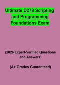 Ultimate D278 Scripting and Programming Foundations Exam&colon; Complete Study Guide&comma; Review Notes & Practice Questions PDF