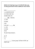 BIO322-3AF&colon; BioChem Exam &num;1 WATER PP &lpar;McCarley SCUHS&rpar; QUESTIONS WITH COMPLETE SOLUTIONS
