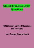 CS 4303 Practice Exam Questions&colon; Complete Study Guide&comma; Review Notes & Practice Test PDF