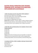 ELECTRIC VEHICLE INFRASTRUCTURE TRAINING PROGRAM &lpar;EVITP&rpar;&colon; 200 EXAM-STYLE QUESTIONS WITH ANSWER KEYS & RATIONALES 2026&sol;2027