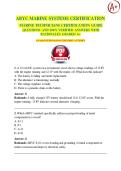 ABYC MARINE SYSTEMS CERTIFICATION MARINE TECHNICIANS CERTIFICATION GUIDE QUESTIONS AND 100&percnt; VERIFIED ANSWERS WITH  RATIONALES GRADED A&plus; GUARANTEED PASS ON THE FIRST ATTEMPT