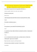 SCI-220 Human Anatomy Final exam &lpar;Nightingale &NewLine;College &rpar; Questions and Correct Answers