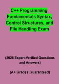 C&plus;&plus; Programming Fundamentals&colon; Syntax&comma; Control Structures & File Handling Exam &ndash; Complete Study Guide PDF