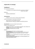 Complete Samenvatting Organisatie & Strategie &vert; Alle Hoofdstukken &vert; TCE&comma; Agency Theory&comma; Porter&comma; RBV & Behavioral Theory of the Firm