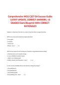 WGU C207 Data-Driven Decision Making OA Success Study Guide