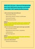 NURS 5315 UTA Exam 1 Advanced Pathophysiology &NewLine;Exam Latest 2026 Newest Questions and Answers &NewLine;&lpar;Latest 2026 &sol; 2027 Update&rpar; &lpar;Verified Answers&rpar;