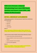 NURS 5315 UTA Exam 2 Advanced &NewLine;Pathophysiology Exam Latest 2026 Newest &NewLine;Questions and Answers &lpar;Latest 2026 &sol; 2027 &NewLine;Update&rpar; &lpar;Verified Answers&rpar;