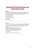 Maternity HESI Test bank Questions and Correct Answers Latest&NewLine;