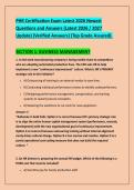 PHR Certification Exam Latest 2026 Newest &NewLine;Questions and Answers &lpar;Latest 2026 &sol; 2027 &NewLine;Update&rpar; &lpar;Verified Answers&rpar; &lpar;Top Grade Assured&rpar;&period; 