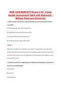 NUR 3270&sol;NUR3270 Exam 4 V2 &vert; Comp &NewLine;Health Assessment Q&A with Rationale &vert; &NewLine;William Paterson University