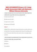 NUR 3270&sol;NUR3270 Exam 4 V3 &vert; Comp &NewLine;Health Assessment Q&A with Rationale &vert; &NewLine;William Paterson University 