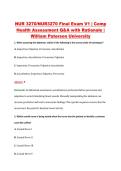 NUR 3270&sol;NUR3270 Final Exam V1 &vert; Comp &NewLine;Health Assessment Q&A with Rationale &vert; &NewLine;William Paterson University