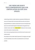 UHC MEDICARE BASICS&NewLine;TEST&vert;COMPREHENSIVE Q&A FOR&NewLine;CERTIFICATION SUCCESS 2026&NewLine;UPDATE