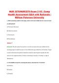 NUR 3270&sol;NUR3270 Exam 2 V2 &vert; Comp &NewLine;Health Assessment Q&A with Rationale &vert; &NewLine;William Paterson University