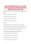 NUR 3270&sol;NUR3270 Exam 2 V3 &vert; Comp &NewLine;Health Assessment Q&A with Rationale &vert; &NewLine;William Paterson University 