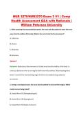NUR 3270&sol;NUR3270 Exam 3 V1 &vert; Comp &NewLine;Health Assessment Q&A with Rationale &vert; &NewLine;William Paterson University