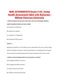NUR 3270&sol;NUR3270 Exam 3 V2 &vert; Comp &NewLine;Health Assessment Q&A with Rationale &vert; &NewLine;William Paterson University