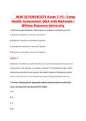NUR 3270&sol;NUR3270 Exam 3 V3 &vert; Comp &NewLine;Health Assessment Q&A with Rationale &vert; &NewLine;William Paterson University