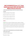 NUR 3270&sol;NUR3270 Exam 4 V1 &vert; Comp &NewLine;Health Assessment Q&A with Rationale &vert; &NewLine;William Paterson University
