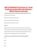 NUR 3270&sol;NUR3270 Final Exam V3 &vert; Comp &NewLine;Health Assessment Q&A with Rationale &vert; &NewLine;William Paterson University 