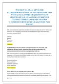 WGU D027 OA EXAM ADVANCED &NewLine;PATHOPHARMACOLOGICAL FOUNDATIONS EXAM &NewLine;WITH ACTUAL CORRECT QUESTIONS AND &NewLine;VERIFIED DETAILED ANSWERS&vert; CURRENTLY &NewLine;TESTING VERSION &vert; ALREADY GRADED &NewLine;A&plus;&vert;EXPERT VERIFIED FOR GUARANTEED PASS &NewLine;2026&sol;2027