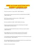 AMMO 68 Exam Questions with Correct Answers 2025 &vert; Complete Study Guide & Verified Exam Preparation Material