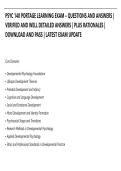 PSYC 140 PORTAGE LEARNING EXAM &ndash; QUESTIONS AND ANSWERS &vert;&NewLine;VERIFIED AND WELL DETAILED ANSWERS &vert; PLUS RATIONALES &vert;&NewLine;DOWNLOAD AND PASS &vert; LATEST EXAM UPDATE