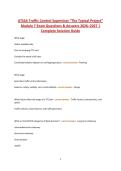 ATSSA Traffic Control Supervisor Module 7 Study Guide 2026&ndash;2027 &vert; The Typical Project Exam Questions & Answers &vert; Certification Prep