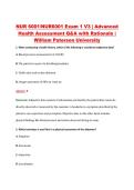 NUR6001 Exam 1 V1&ndash;V3 &vert; Advanced Health Assessment &vert; William Paterson University &vert; Q&A with Rationale &lpar;NUR 6001 Exam 1&rpar;
