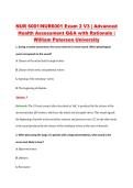 NUR6001 Exam 2 V1&ndash;V3 &vert; Advanced Health Assessment &vert; William Paterson University &vert; Q&A with Rationale &lpar;NUR 6001 Exam 2&rpar;