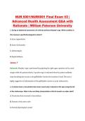 NUR 6001&sol;NUR6001 Final Exam V2 &vert; &NewLine;Advanced Health Assessment Q&A with &NewLine;Rationale &vert; William Paterson University