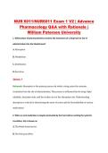 NUR 6011&sol;NUR6011 Exam 1 V2 &vert; Advance &NewLine;Pharmacology Q&A with Rationale &vert; &NewLine;William Paterson University 