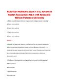 NUR 6001&sol;NUR6001 Exam 4 V3 &vert; Advanced &NewLine;Health Assessment Q&A with Rationale &vert; &NewLine;William Paterson University 